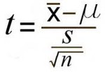 One sample t-tests